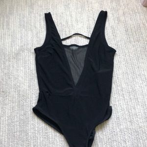 Forever21 black mesh bodysuit
